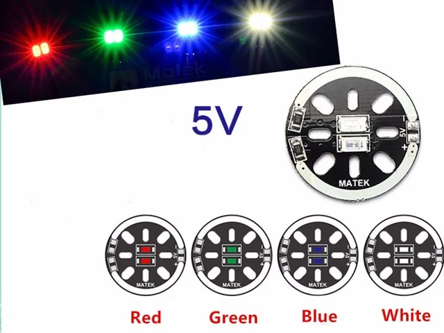 2pcs/lot LED X2/5V Motor Mount light for 1806 2204 2206 Multicopters Drones Red Blue Green White | Игрушки и хобби