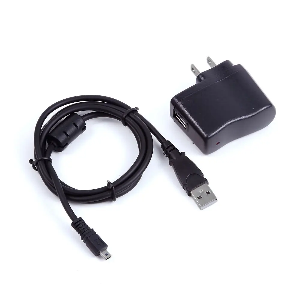 1A USB AC/DC Power Adapter Battery Charger Cord For Olympus VR-310 VR-320 Camera