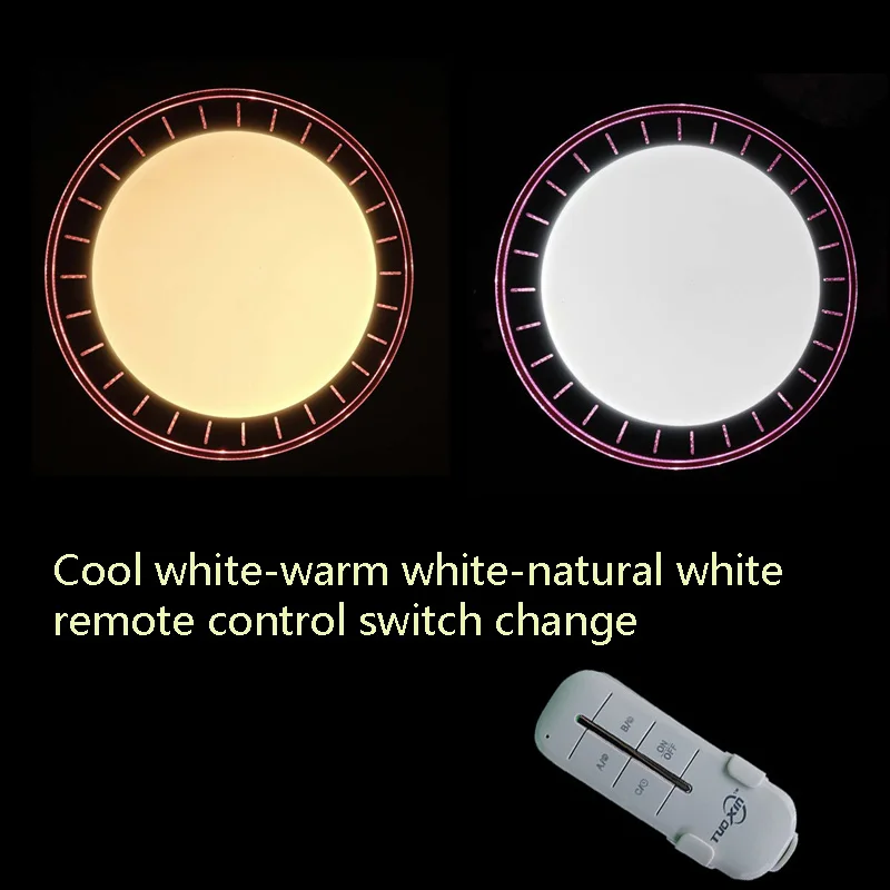 Современный светодиодный потолочный светильник RGB с регулируемой яркостью, 36 Вт, пульт дистанционного управления через Bluetooth, музыкальный светильник для гостиной, детской спальни, потолочный светильник AC85-265V - Цвет корпуса: J model