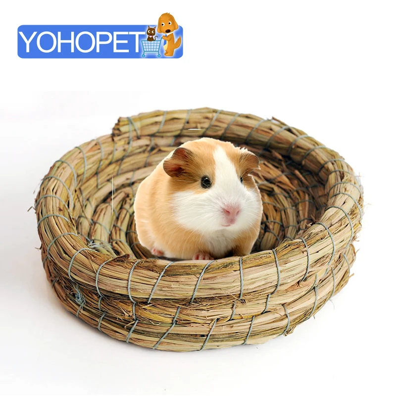 Dove Guinea pig кролик животное дом кровать хомяка Шиншилла рисовое соломенное гнездо