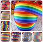 Лента для волос, 50 ярдов, 78 дюйма (22 мм), 1,5 дюйма, 38 мм, радужная полосатая лента с принтом, мультяшная лента, аксессуары для волос своими руками, WQ14062822