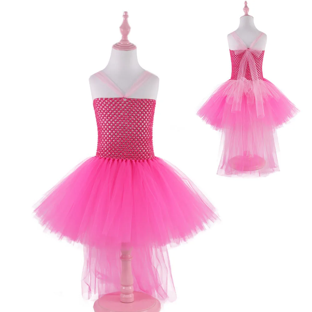 New Girls Unicorn Tutu Dress with headwear Pink Girls little pony costume Birthday Party Dress Kids Halloween Unicorn Costume