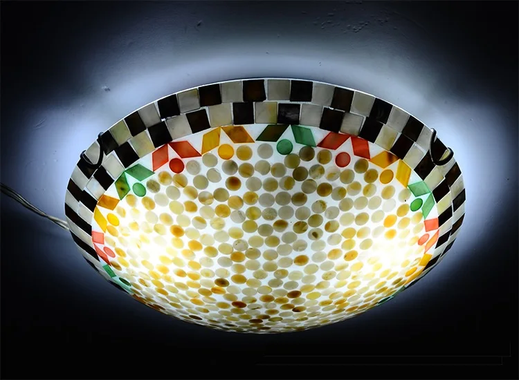 

Mediterranean style natural shells ceiling lamp bedroom study restaurant balcony lights bar cafe clothing store Ceiling lights