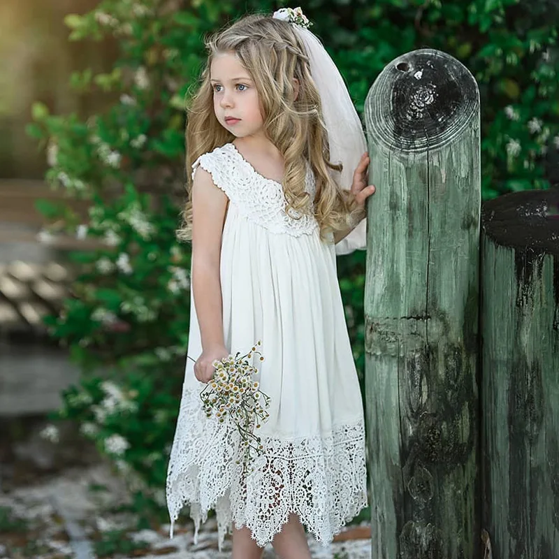 2019 kids dress for girl / White princess with tassel | Детская одежда и обувь