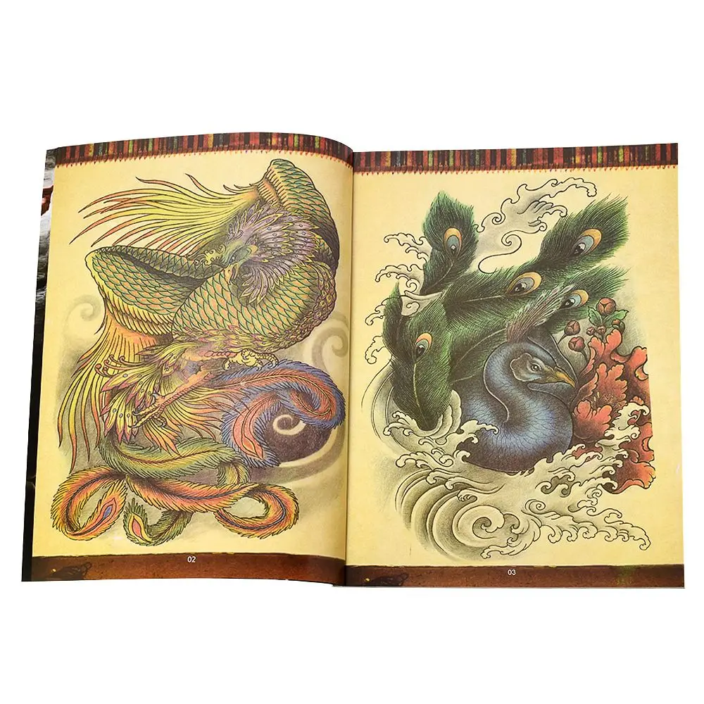

Beauty Tattoo Accessories Retro Manuscript Collection Tattoo Skull Sketch Book Tattoo Body Art Supplies Accessory