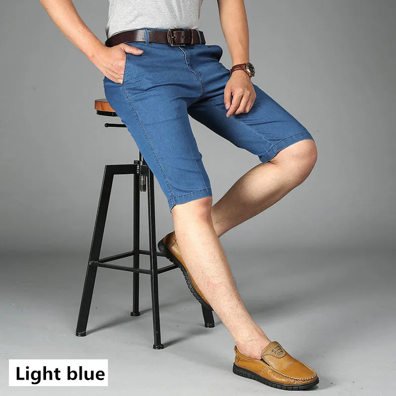 Мужские джинсовые шорты новинка 2017 летние повседневные до колена хлопковые