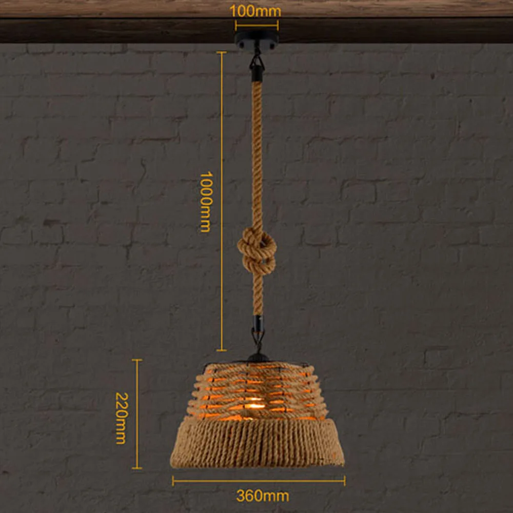 Креативная пасторальная Подвесная лампа Лофт в скандинавском ретро стиле для