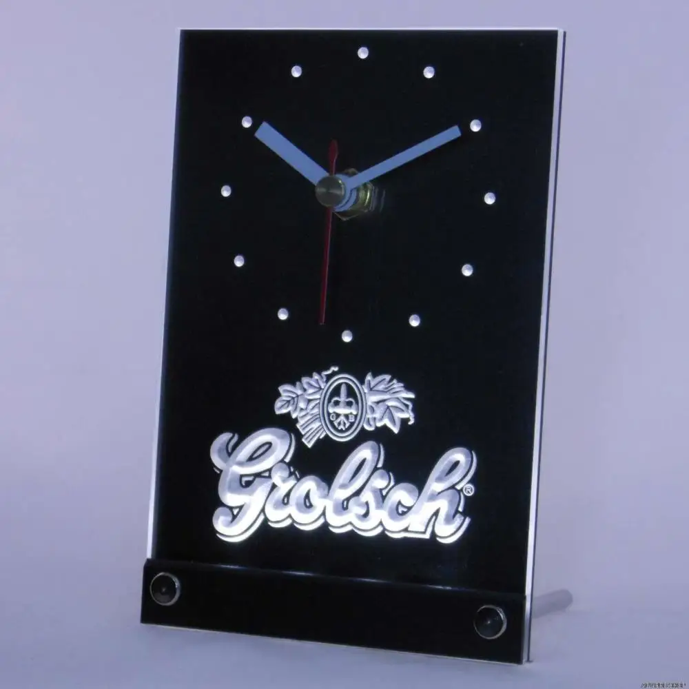Tnc0002 Grolsch пиво 3D LED настольные часы|3d led clock|3d clockclock 3d |