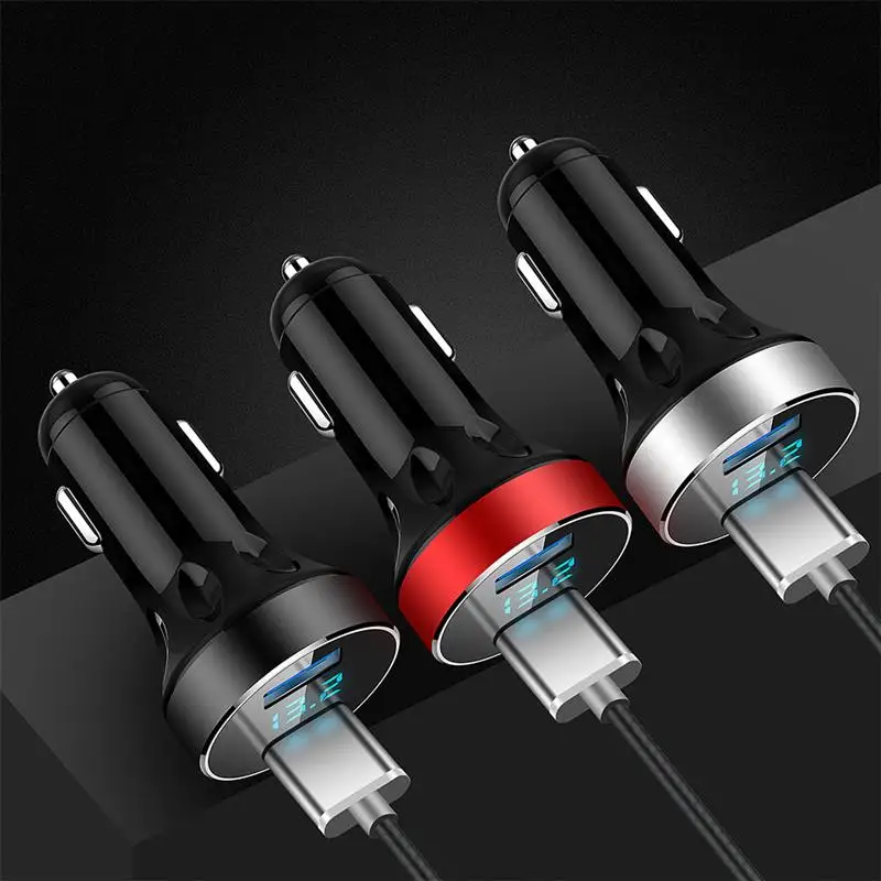 Onever Dual USB Автомобильное зарядное устройство для телефона Интеллектуальный