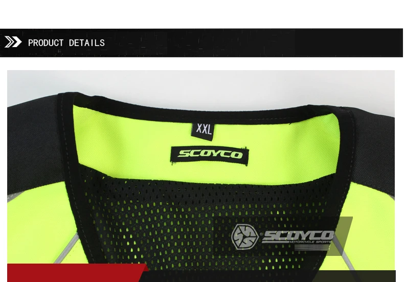 SCOYCO JK30-2 moto rcycle Байкерский светоотражающий сигнальный жилет, moto rbike moto cross black work high visiblity черный Рабочий жилет