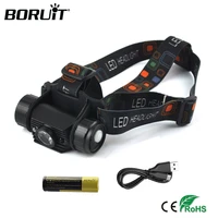 boruit rj 020 xpe led mini headlamp 1000lm motion sensor headlight rechargeable 18650 waterproof head torch for camping hunting