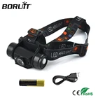 BORUiT RJ-020 XPE светодиодный мини налобный фонарь 1000LM датчик движения налобный фонарь Перезаряжаемый 18650 Водонепроницаемый налобный фонарь для кемпинга охоты