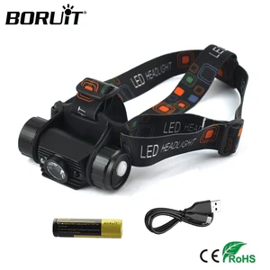 BORUiT RJ-020 XPE светодиодный мини налобный фонарь 1000LM датчик движения налобный фонарь Перезаряжаемый 18650 Водонепроницаемый налобный фонарь для кемпинга охоты