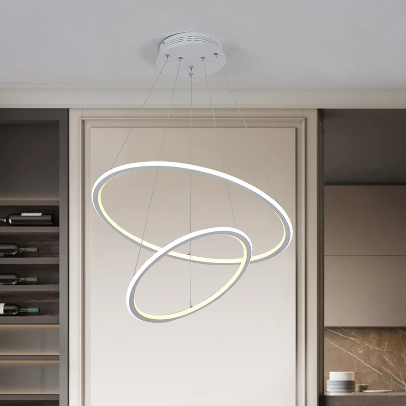 2017 Современный Круглый Кольца светодиодный простые подвесные светильники для