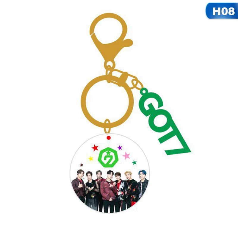 Черный Розовый Дважды Txt Got7 Lisa Jennie Jisoo розовый акриловый креативный брелок Подвеска симпатичная цепочка для ключей кольцо сумка подвеска кольцо для телефона - Цвет: 8