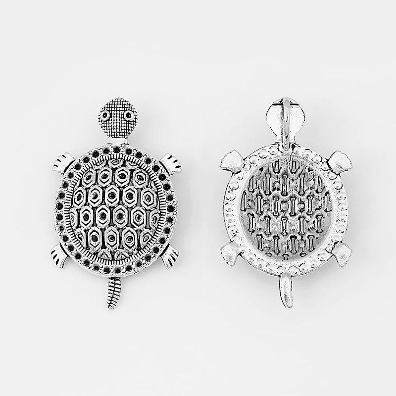 3 шт. подвеска в виде черепашек 52 х32 мм|pendant diy|silver turtle pendantdiy pendant |