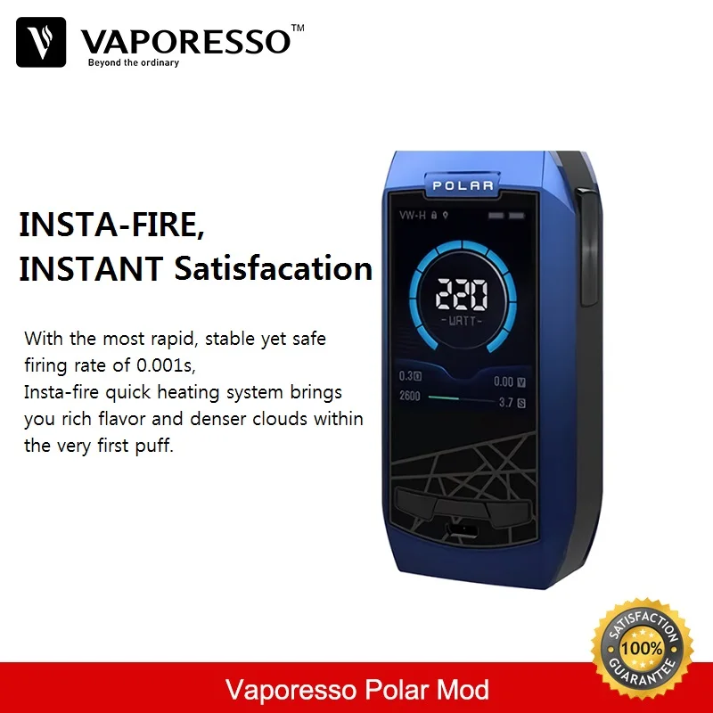 Vaporesso Polar 220 Вт TC коробка мод Vape подходит для каскадных детских SE Танк Vaper 18650 Eletronic