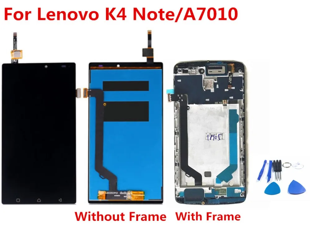 Black Color 100% Test LCD Display For K4 Note Touch Screen Digitizer Assembly With Frame Lenovo A7010 | Мобильные телефоны и