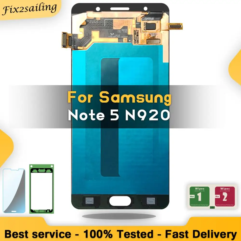 Супер AMOLED lcd Note 5 N9200 N920T N920A N920I маленький стеклянный дисплей протестированный рабочий сенсорный экран в сборе для samsung Galaxy