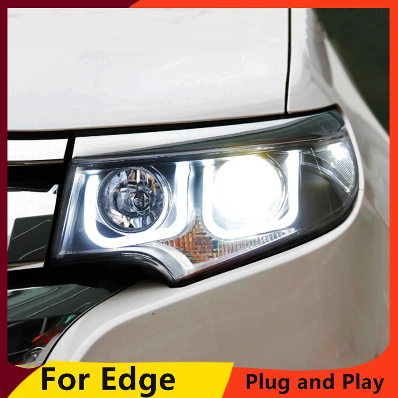Фары KOWELL для автостайлинга FORD EDGE светодиодный фары 2011 2014 биксеноновые линзы
