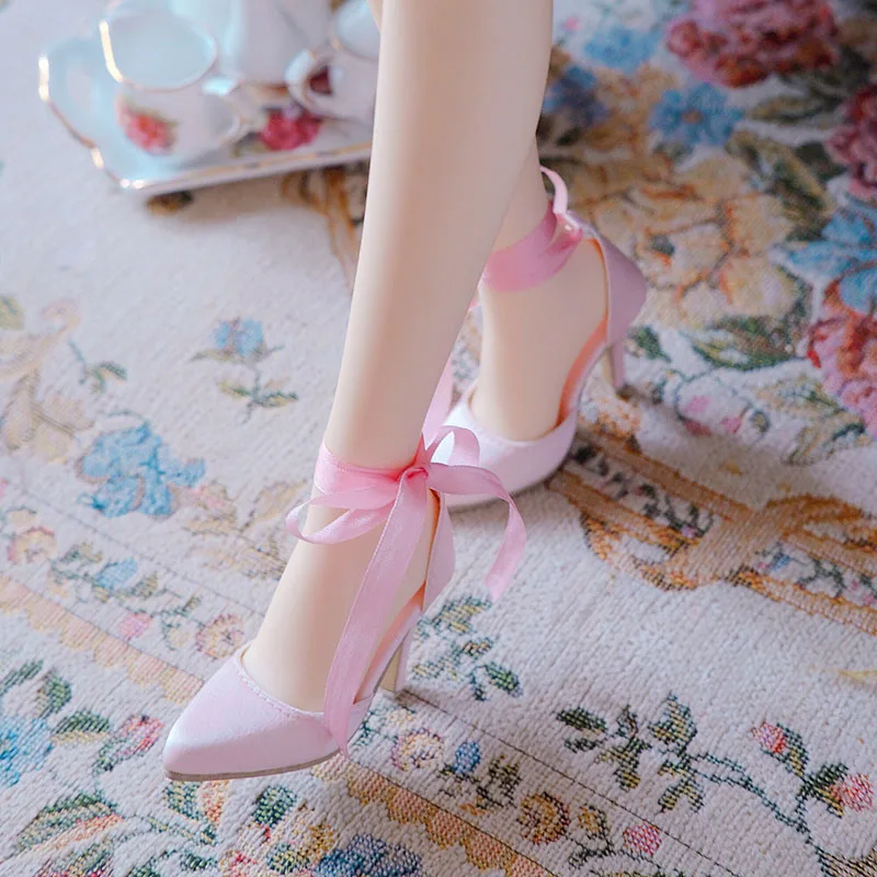 Кукла Cataleya BJD для ношения двумя способами шелковые туфли на высоком каблуке с