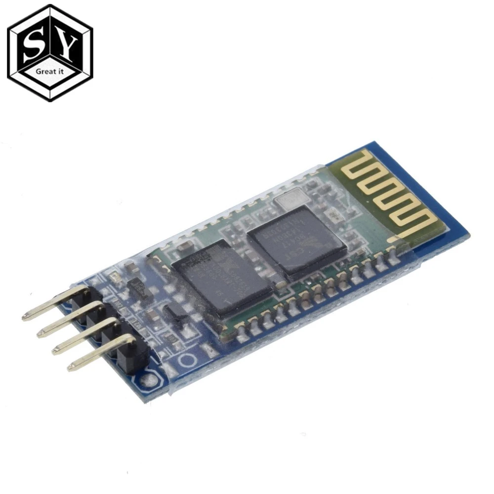 Здорово 1 шт. HC06 HC-06 Беспроводной Серийный 4 Pin Радиотрансивер RS232 ttl Bluetooth модуль Подключаемый модуль для arduino