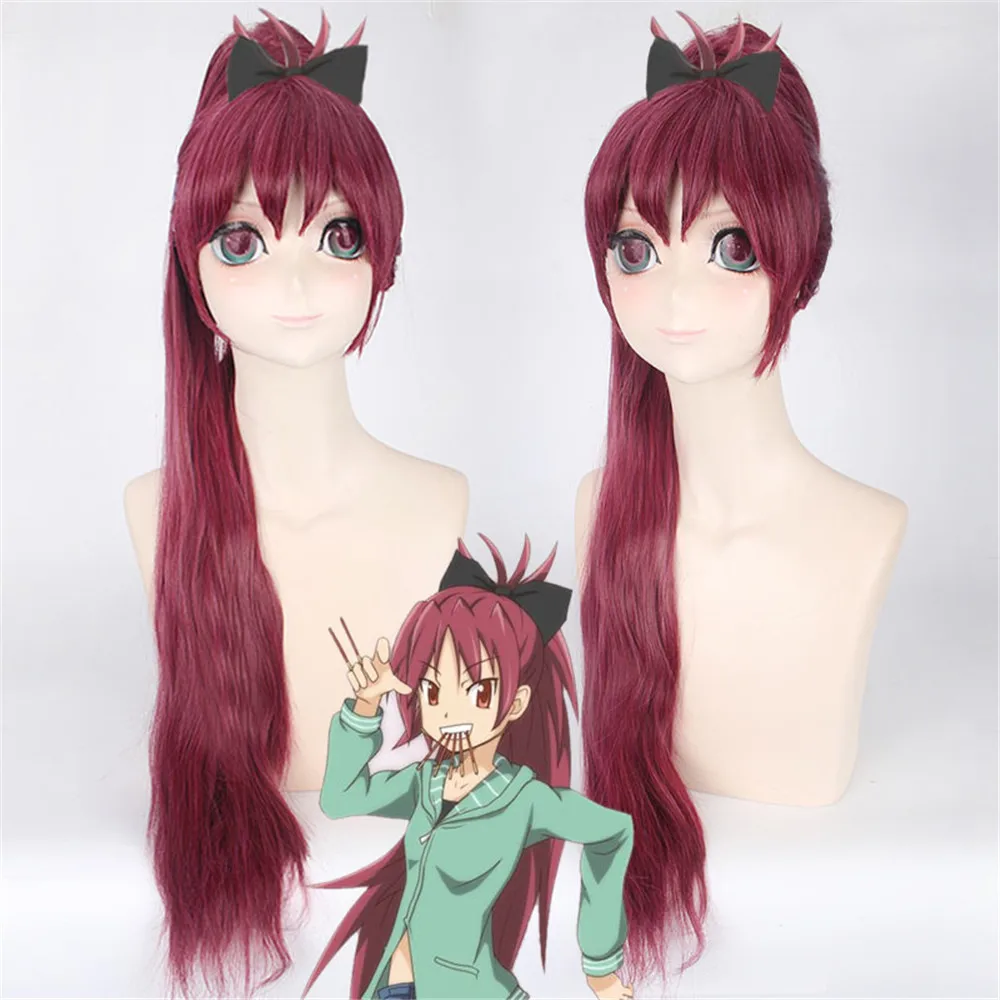 Женский парик для косплея Puella Magi Madoka Magica Sakura Kyouko длинные прямые синтетические