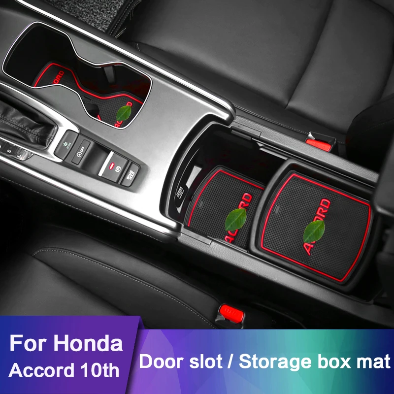 Для Honda Accord 10th 2018 2019 резиновый на дверь машины паз коврики ворота Слот коврик