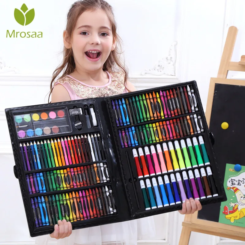 168 шт./компл. Ручка роллер/цветной карандаш/восковый карандаш и кисть для