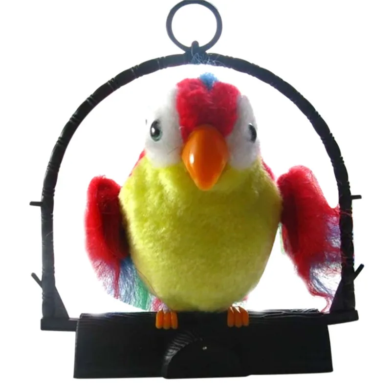 Electronic Pets Waving Wings Talking Talk Parrot Imitates &amp Repeats What You Say Gift Funny Toys for children Hot sale Xm30 |