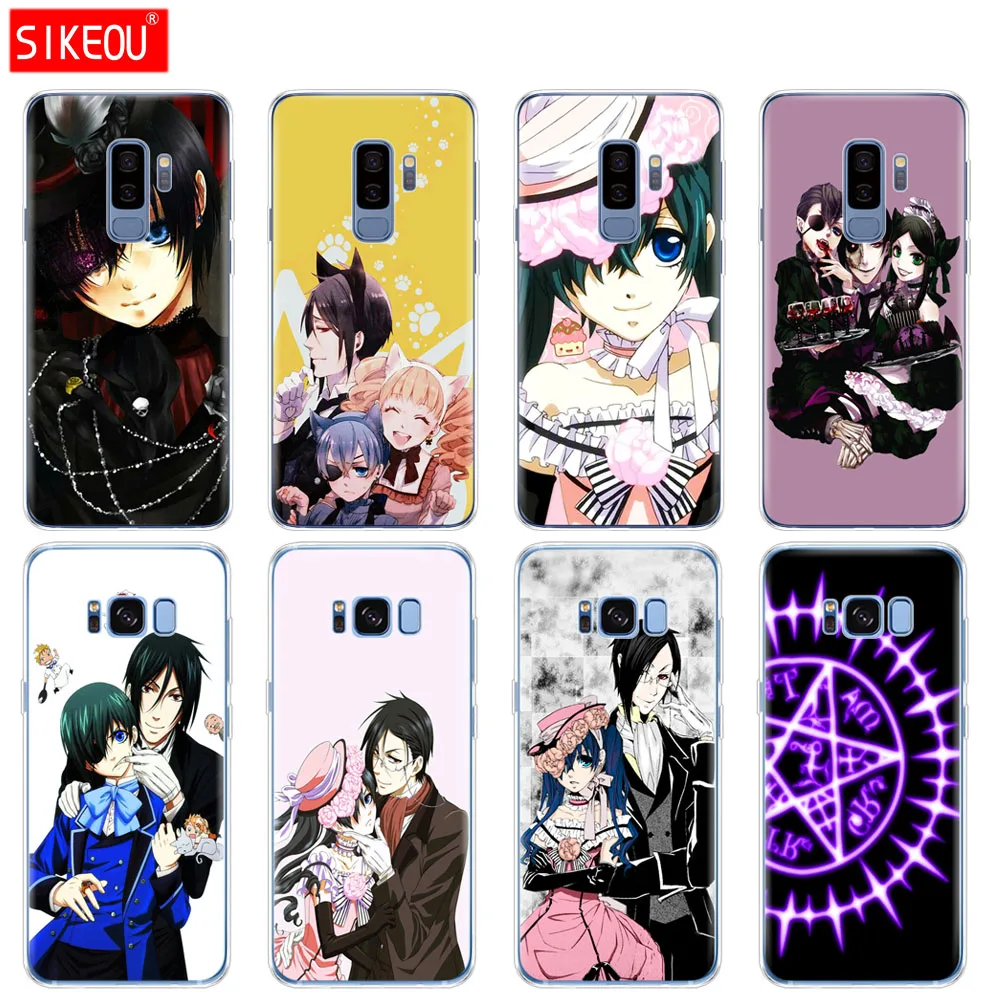 Силиконовый чехол для Samsung Galaxy S9 S8 S7 S6 edge S5 S4 S3 PLUS телефона японского аниме Black Butler