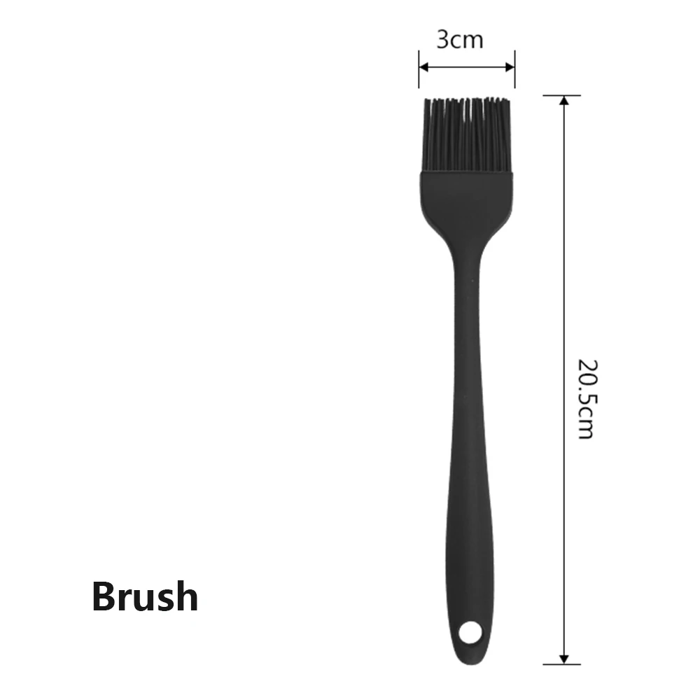 Brush Силиконовая пищевая лопатка Тернер щетка для выпечки приспособление для взбивания яиц лопатка-скребок силиконовые кухонные принадлежности Инструменты для приготовления пищи - Цвет: Brush