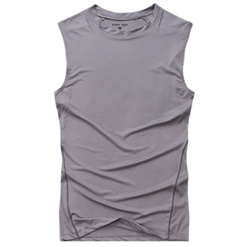 2017 Новый Мужской Быстросохнущий Спортивный облегающий жилет без рукавов для