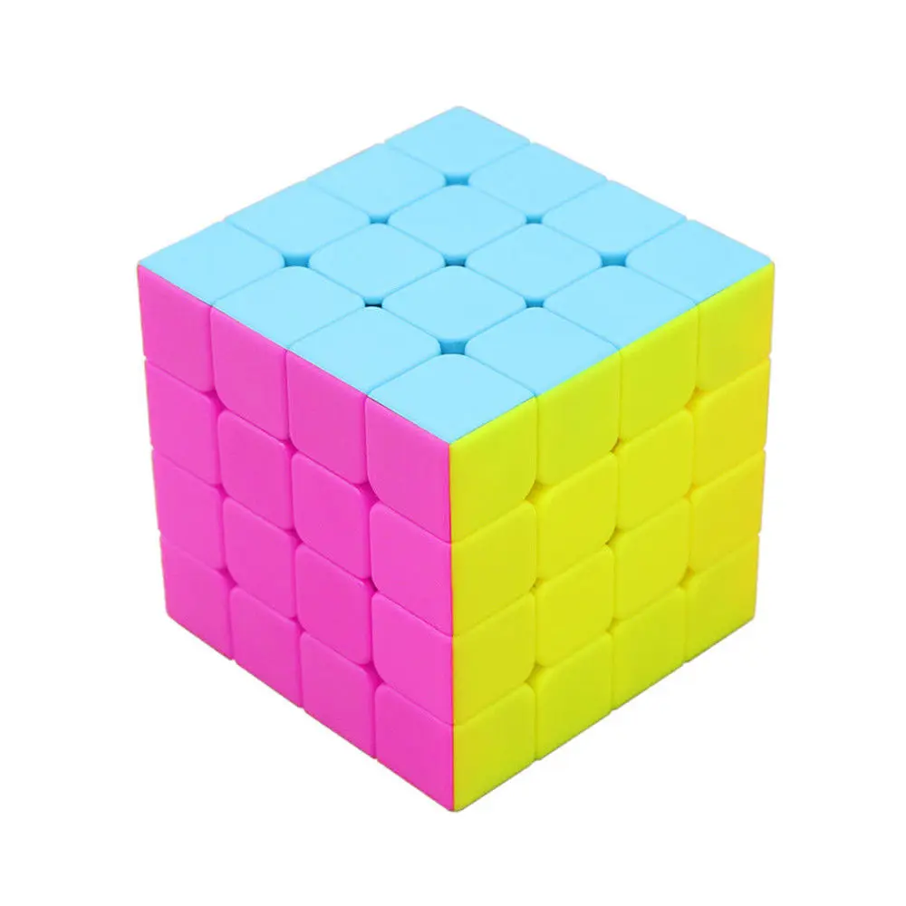 

Professional Ultra-Smooth Fastest Speed Magic Cube Twist Puzzle Kids Toy Gift 4x4x4 Pinkycolor Stickerless Brain Teaser IQ Game