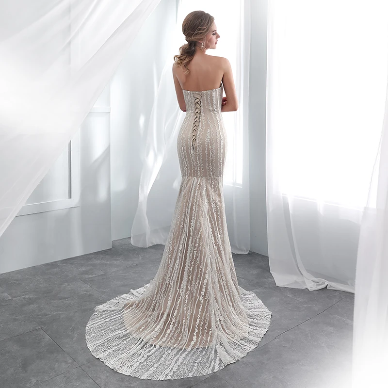 Женское платье без бретелек Forevergracedress кружевное формальное Русалочки с открытой