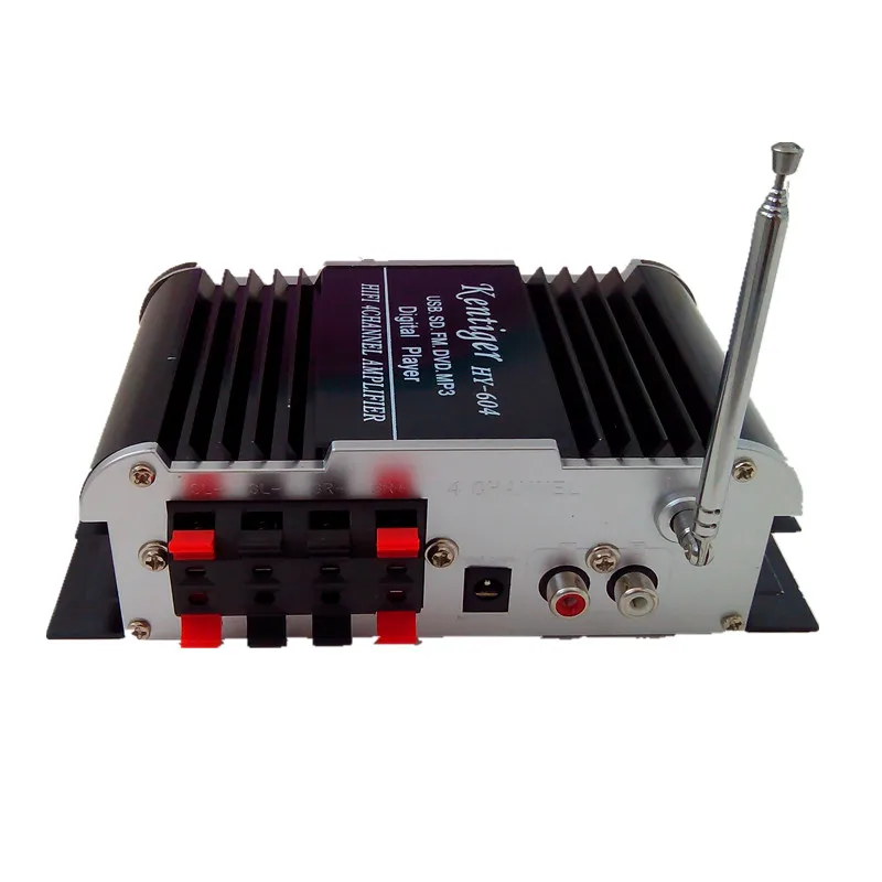 Бесплатная доставка kentiger HY604 4 Каналы USB SD FM Радио MP3 микрофонный микшер плеер 4CH
