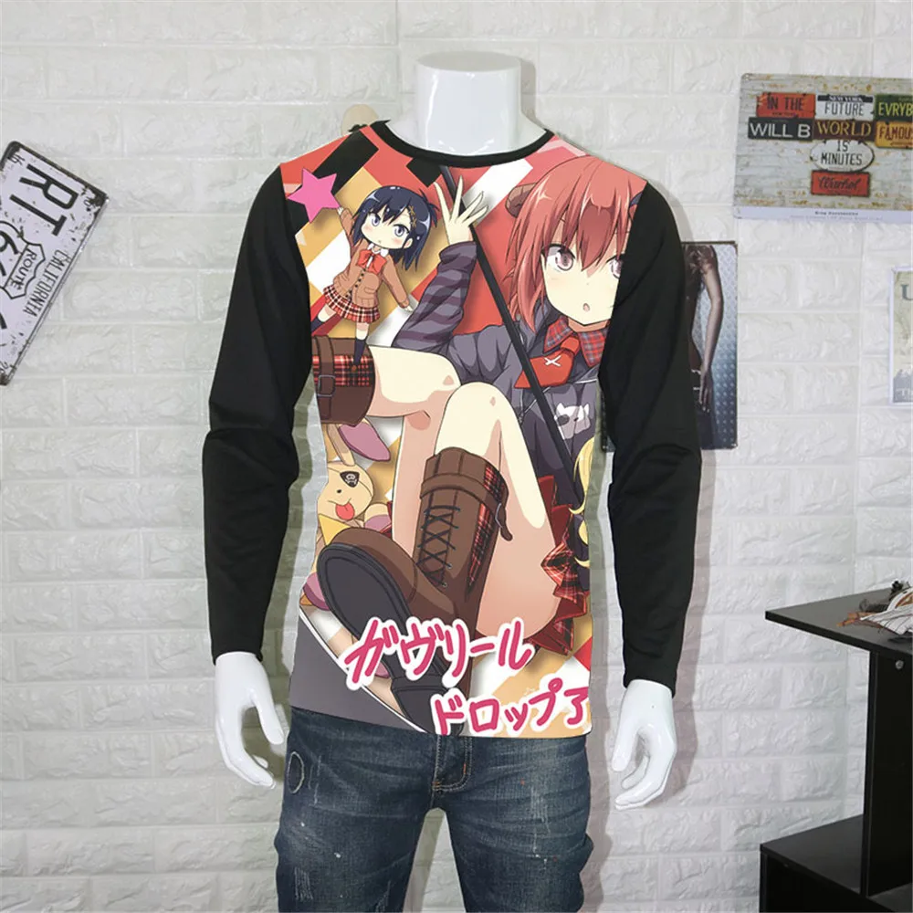 Косплей японское аниме рубашка Gabriel DropOut футболки с коротким рукавом Satanichia McDowell