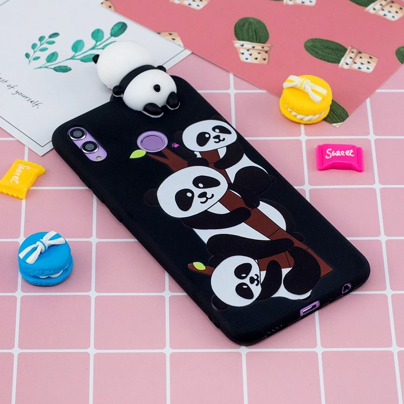 Для Coque Huawei Honor 8X чехол 3D мультяшный Кот панда Мягкий Силиконовый ТПУ задняя