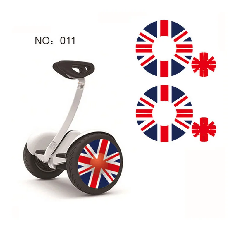 UK Flag 011 Xiaomi Mini Scooter декоративная наклейка для кожи ступицы колеса Пастер водонепроницаемый чехол для колеса наклейка для Xiaomi Mini Электрический скутер - Цвет: UK Flag 011
