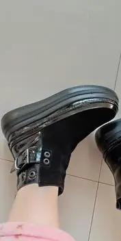 Г., новые модные зимние ботинки из натуральной кожи на меху ботинки на толстой подошве женские ботинки на молнии короткие ботильоны