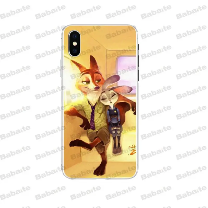 Babaite zootopia новый персонализированный Чехол для телефона с принтом iPhone 7 7plus 5 5Sx 6 8Plus