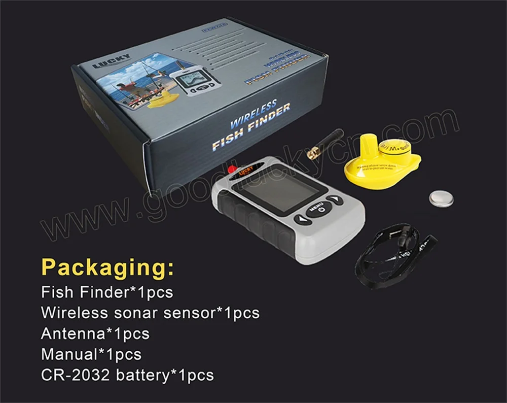 Русское Меню 100% Оригинал Lucky FFW718 Беспроводной Портативный Эхолот 40 М/120FT Sonar