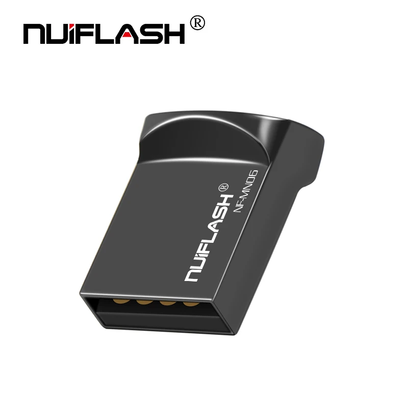 gray Nuiflash металлический usb флеш-накопитель 64 ГБ 32 ГБ 16 ГБ 8 ГБ 4 ГБ флеш-накопитель портативный 128 Гб карта памяти Флешка для хранения флэш-диск - Цвет: gray