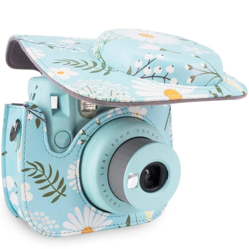 Чехол для камеры Instax Mini 9 Daisy Floral из искусственной кожи Fujifilm 8 мгновенная камера с