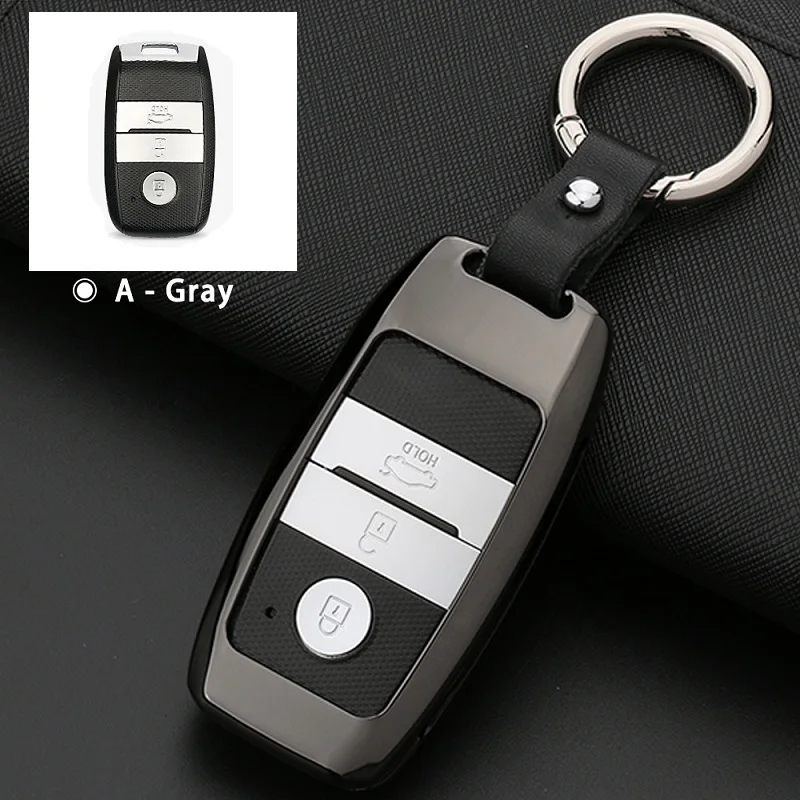 HT005-Gray Автомобильные аксессуары чехол для ключа управления для Kia Rio 3 Picanto K2 Ceed Sorento Cerato 3 Soul Optima K3 Forte Sportage 3 Spectra Carens - Название цвета: HT005-Gray