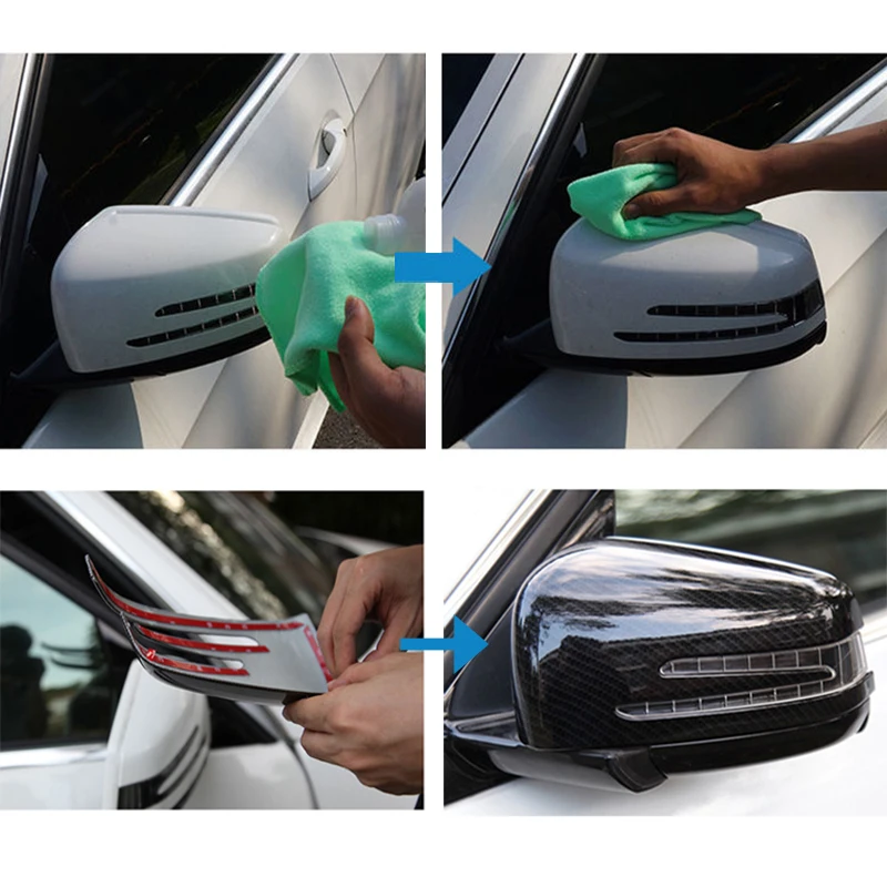 1 пара крышки для зеркала из углеродного волокна подходит Mercedes Benz A B C E GLA Class W204 W212