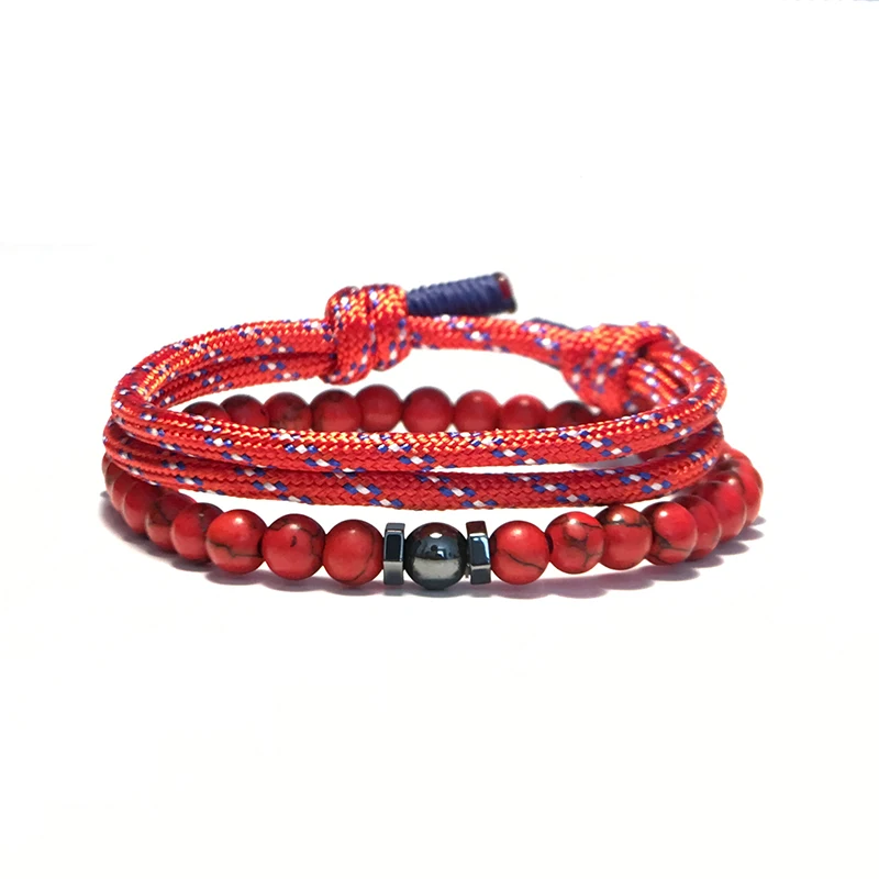 Noter 2 шт браслет Homme модный регулируемый плетеный зонтик веревка Braclet натуральный 6