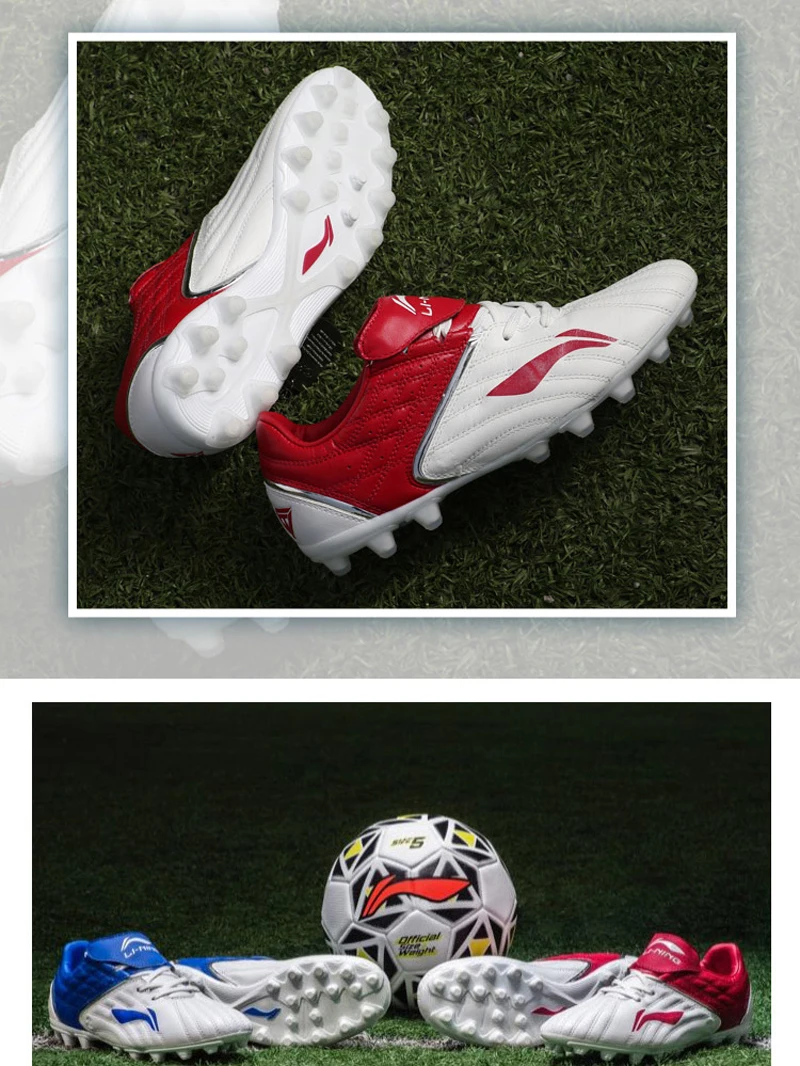 Li-Ning/мужские кроссовки из серии CATTLEHIDE, противоскользящие, износостойкие, с подкладкой AG, спортивная обувь, удобные кроссовки ASFM025 YXZ078
