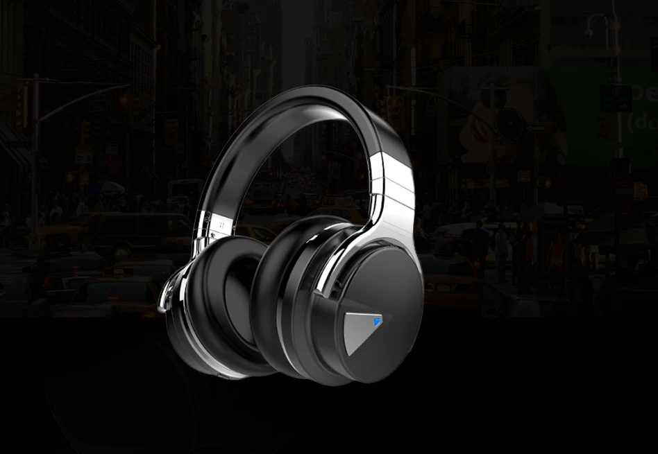 Cowin E7 ANC Bluetooth наушники с активным шумоподавлением Наушники Беспроводная гарнитура 30 часов над ухом с микрофоном глубокий бас