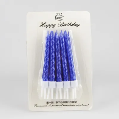 Deep blue 50 box 50 коробка День рождения мечта красочные цветные свечи для торта свадебные вечерние праздничные поставки резьбовые свечи оптом - Цвет: Deep blue 50 box